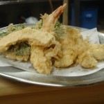 Japanese Restaurant in Kanda, Tokyo; Tempura Imoya tempura plate