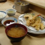 Japanese Restaurant in Kanda, Tokyo; Tempura Imoya tempura set for 650yen