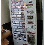 Japanese Fast Food Restaurants in Tokyo| Nakau; ticket vending machine and its menu on buttons
