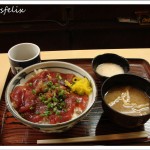 Japanese Restaurants in Tokyo | Donmono no Sakai food fresh tuna donburi miso soup and grated yama imo