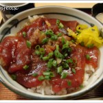 Japanese Restaurants in Tokyo | Donmono no Sakai food tuna donburi with pickled Japanese radish and spring onions