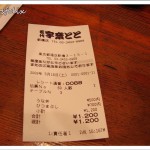 Japanese Restaurants in Tokyo | Unatoto receipt