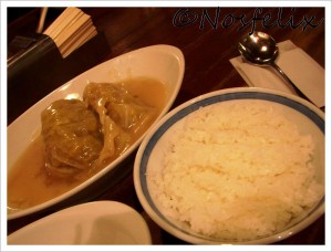 Restaurants in Tokyo | Acacia food and service stuffed cabbage leaves and rice set