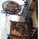 Restaurants in Tokyo | Acacia outlook carved restaurants' sign boards